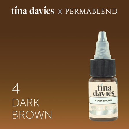 Пигмент для татуажа бровей "Tina Davies 'I Love INK' 4 Dark Brown"