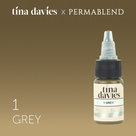 Пигмент для татуажа бровей "Tina Davies 'I Love INK' 1 Grey"