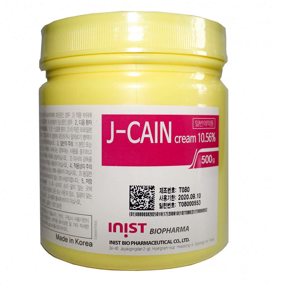 Охлаждающий крем J-CAINE 10,56%  500мл.