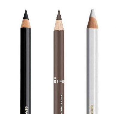Набор карандашей: белый, коричневый и черный